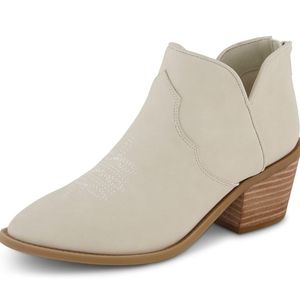 Cushionaire Women's Western Boots, Ivory, Size 11w